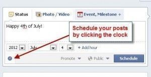 Facebook Scheduling Status Update Box Idea Girl Media explains the new Facebook Scheduling Feature, 2012