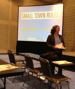 Becky McCray spoke at BlogWorld & New Media Expo 2012 and Keri Jaehnig of Idea Girl Media attended her session