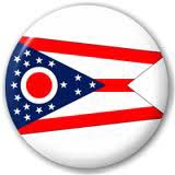 Ohio Flag Button