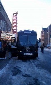 Idea Girl Media catches a glimpse of Glenn Beck's bus outside the Murphy Theatre in Wilmington, Ohio