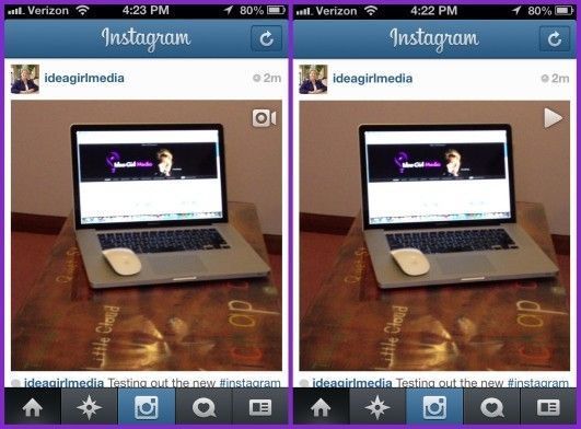 Keri Jaehnig of Idea Girl Media explains how unplayed and played video on Instagram appears.