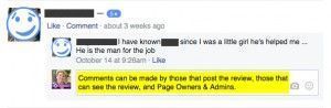 Use the Comment Feature on Facebook Reviews, recommends Keri Jaehnig of Idea Girl Media