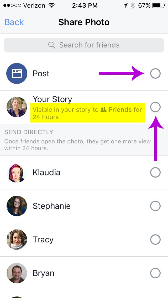 Facebook Stories Post View