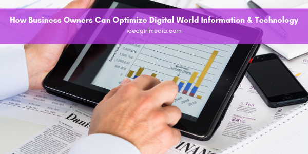 How Business Owners Can Optimize Digital World Information And Technology, explained at Idea Girl Media