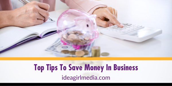 Top Tips To Save Money In Business detailed at Idea Girl Media