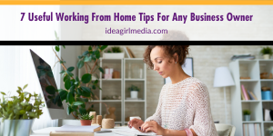 Seven Useful Working From Home Tips For Any Business Owner outlined at Idea Girl Media