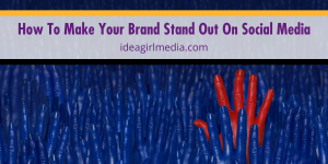 How To Make Your Brand Stand Out On Social Media outlined for you at Idea Girl Media