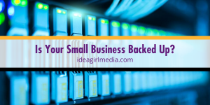 Is Your Small Business Backed Up? Idea Girl Media helps you figure that out!