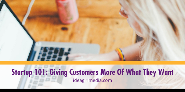 Startup 101: Giving Customers More Of What They Want - A ten step guide offered at Idea Girl Media