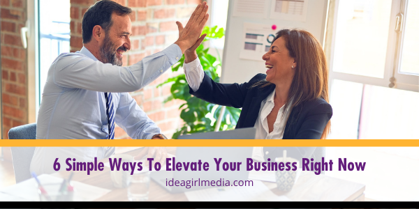 Six Simple Ways To Elevate Your Business Right Now outlined and explained at Idea Girl Media