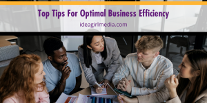 Top Tips For Optimal Business Efficiency outlined at Idea Girl Media