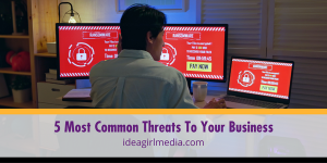 Five Most Common Threats To Your Business outlined at Idea Girl Media