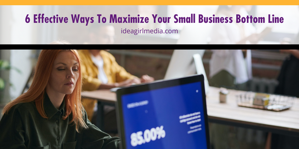 Six Effective Ways To Maximize Your Small Business Bottom Line outlined at Idea Girl Media