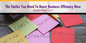 The Tactics You Need To Boost Business Efficiency Now outlined and explained at Idea Girl Media