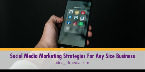 Social Media Marketing Strategies For Any Size Business outlined at Idea Girl Media