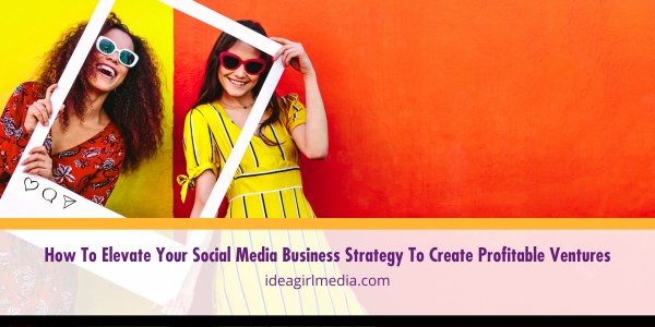 How To Elevate Your Social Media Business Strategy To Create Profitable Ventures listed and explained at Idea Girl Media