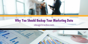 Why You Should Backup Your Marketing Data outlined at Idea Girl Media