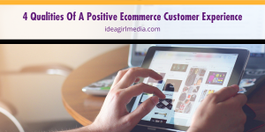 Four Qualities Of A Positive Ecommerce Customer Experience explained at Idea Girl Media